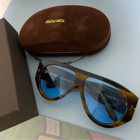 Tom Ford Brown and Blue Sunglasses main image 3